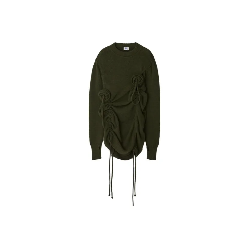 Burberry Rose Floral appliquÃ© Wool Jumper-0