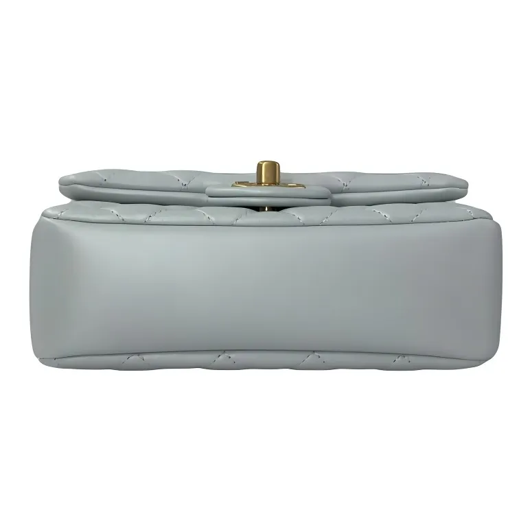 CHANEL Bright Lambskin Crossbody Bag, Shoulder Bag Mini Women's Mint Green-2