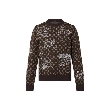 LOUIS VUITTON 2000s Monogram Wool Jumper