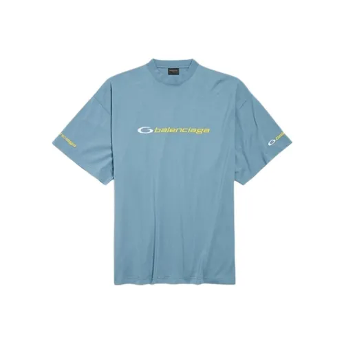 Balenciaga SS25 T Shirt Regular Fit Men's Blue