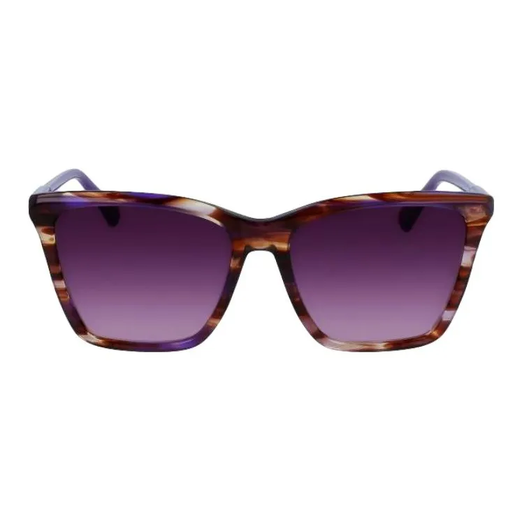 LONGCHAMP Plastic Square Sunglasses Unisex Purple-1