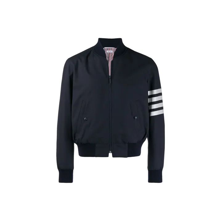 THOM BROWNE 4 Bar Bomber Jacket-0