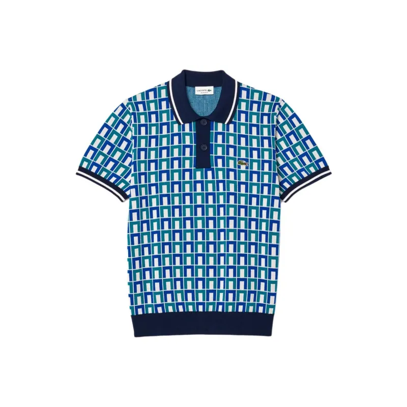 LACOSTE Geometric pattern Print Polo Shirt-0