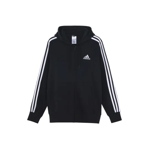 Adidas Free Shipping With AdiClub Essentials French Terry 3 Stripes Full Zip Hoodie