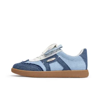 Staccato Small Musical Note Low Top Skateboard Shoes Women's Denim Blue