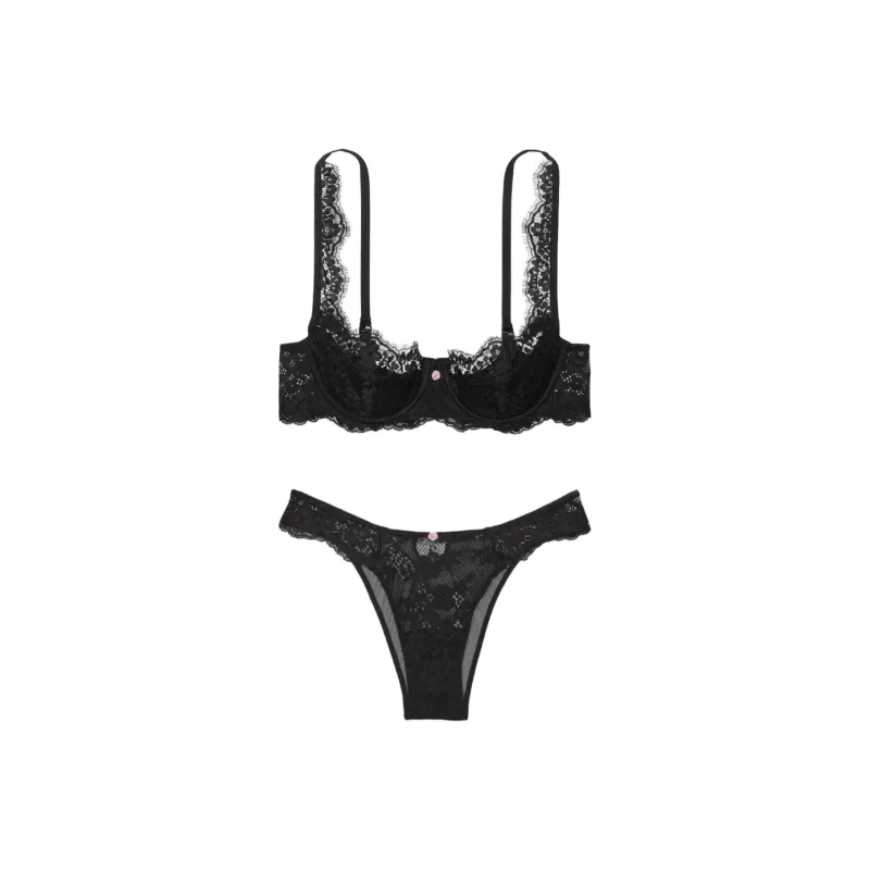 Victoria's Secret Underwear Set Women's Black-0