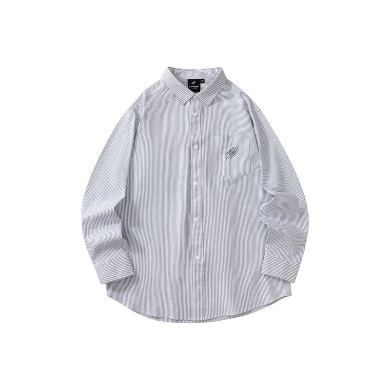 Suamoment Vintage Casual Loose Fit Shirt Couple Top Unisex-8