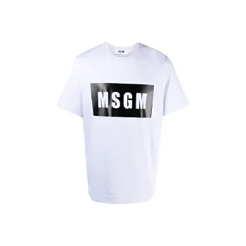 MSGM Logo print Cotton T shirt