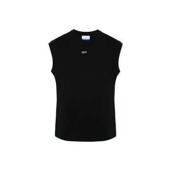 OFF WHITE Logo print Cotton Tank Top