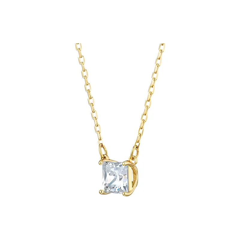Swarovski Attract Necklaces Women's Gold Plated White-1