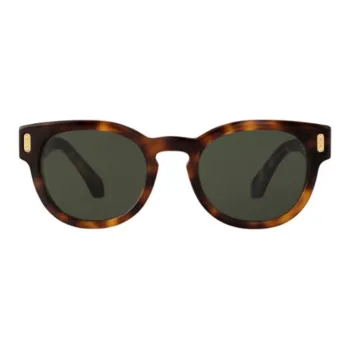 LOUIS VUITTON Acetate Metal Parts Round Sunglasses Men's Tortoiseshell