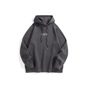 PEACEBIRD MEN Hooded Loose Fit Embroidered Sweatshirt Men's