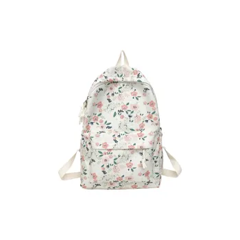Single Warehouse Nylon Backpack Unisex Ecru/Green