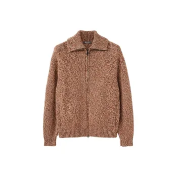 Loro Piana Bellamonte FW24 Cashmere Sweater Men's Fall Maple Fallen Leaves Brown