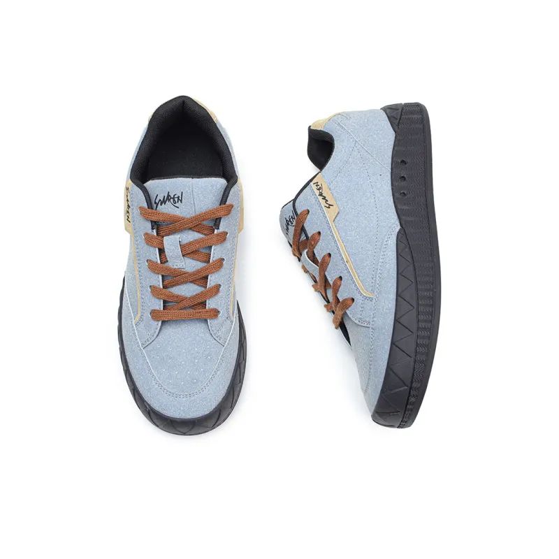 ZONEJOY Slip Resistant Cushioning Abrasion Resistant Low Top Skateboard Shoes Unisex Blue-2