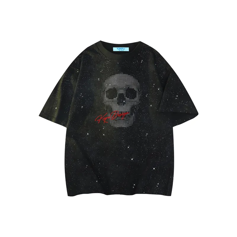 Kepu T Shirt Unisex Tie Dye Black-0