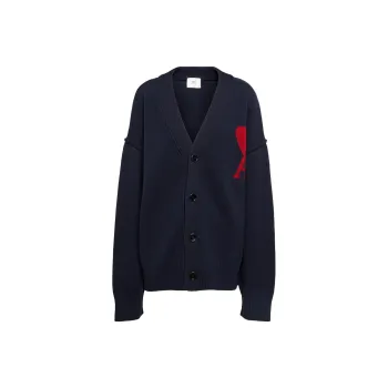 Ami Large Heart Cardigan