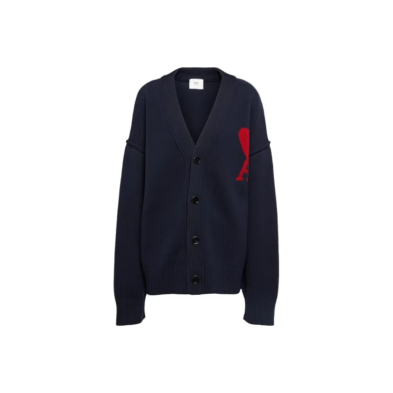 Ami Large Heart Cardigan-0