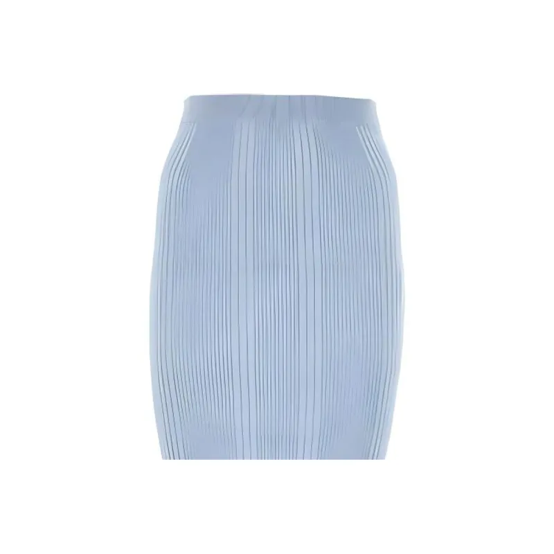 Bottega Veneta Back Slit Knitted Midi Skirt-2