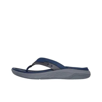 Skechers Foam Sole Quiet Antibacterial Massage Flip Flops Men's Marine Blue