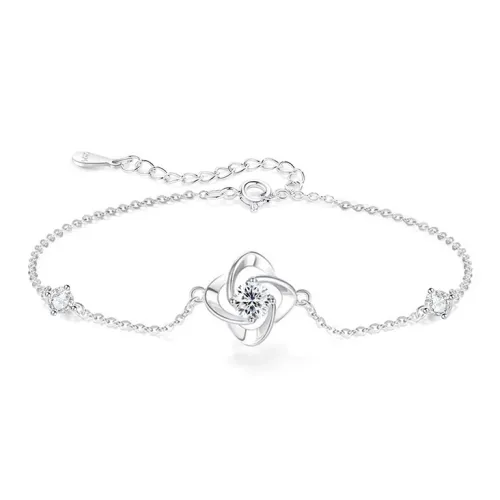 Love Link S925 Silver Bracelets Women's