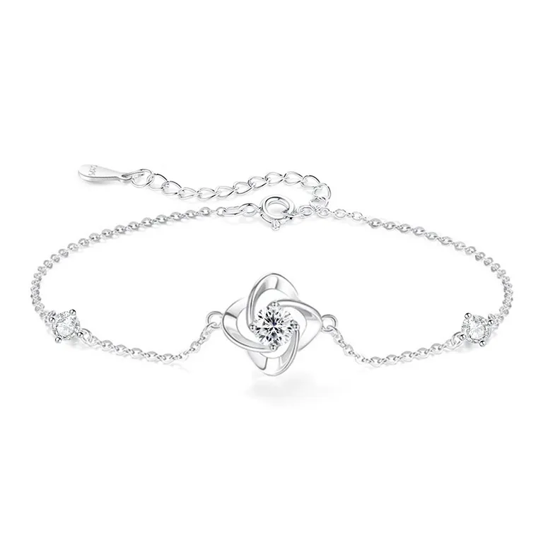 Love Link S925 Silver Bracelets Women's-0
