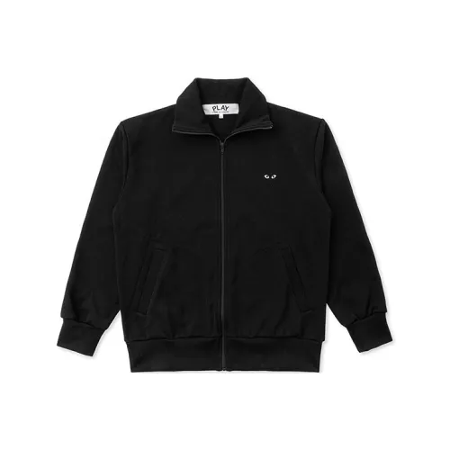 CDG Play Big Black Heart Zip Up Sweatshirt Black