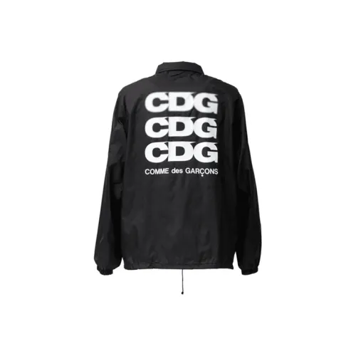 Cdg 로고 코치 자켓 블랙