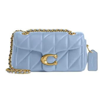 COACH Tabby Nappa Leather Shoulder Bag Small Size Women's Hyacinth Blue