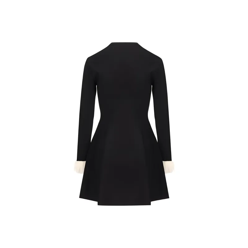 Valentino Crewneck Long Sleeved Dress-1