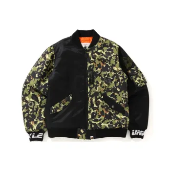 A BATHING APE X Unkle Mwa Camo MA 1 Jacket