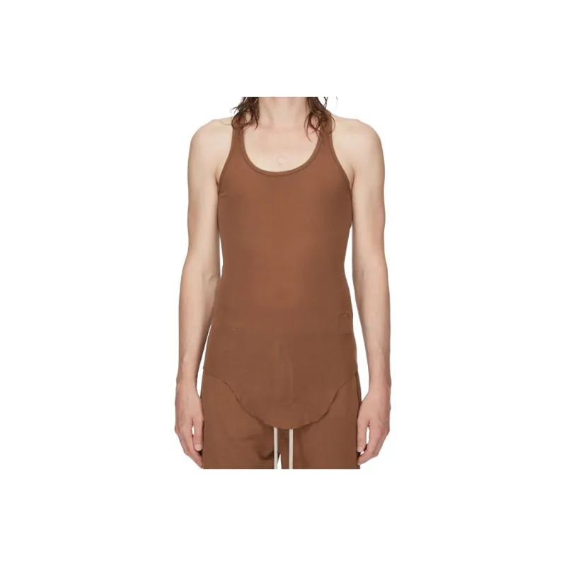 Rick Owens DRKSHDW Sleeveless Curved Hem Tank Top-0