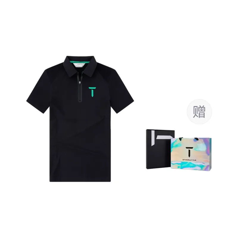 EUROPEAN TOUR Polo Shirt Men's Black-0