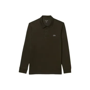 LACOSTE Polo Shirt Men's Dark Khaki Green