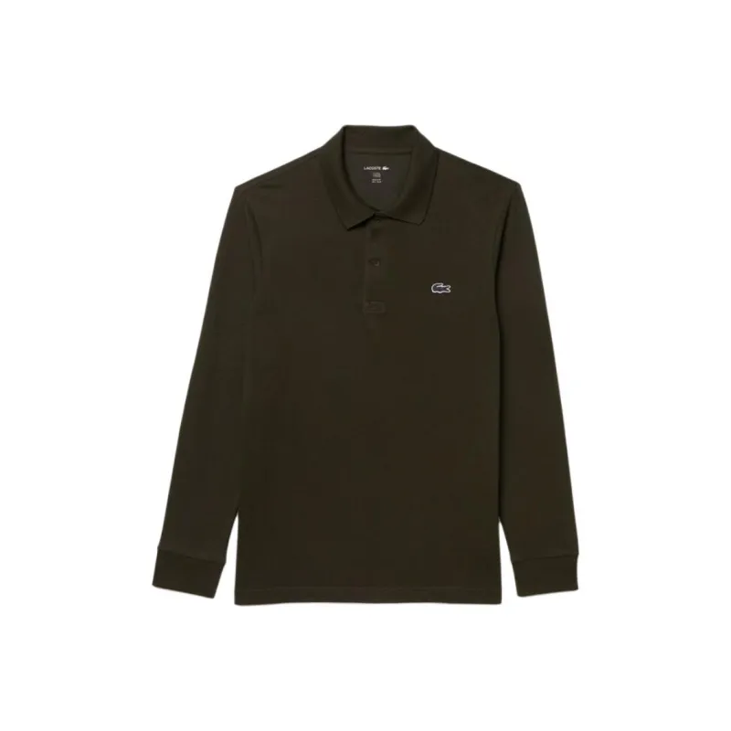 LACOSTE Polo Shirt Men's Dark Khaki Green-0