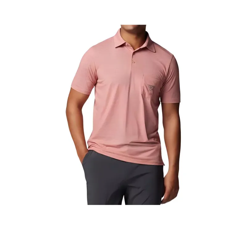 Columbia PFG Uncharted Polo Shirt Men's Sandalwood Pink-0