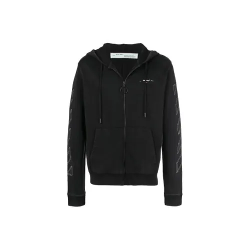 OFF WHITE 3D Marker Diag Zip Up Hoodie
