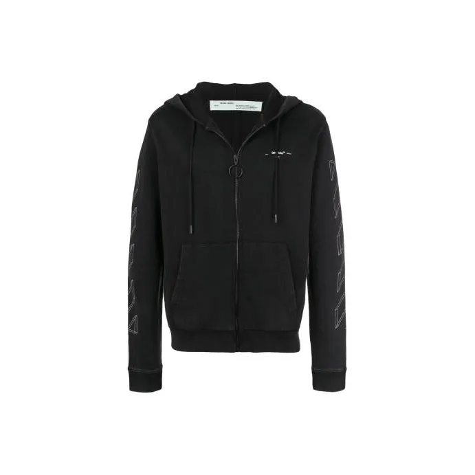 OFF WHITE 3D Marker Diag Zip Up Hoodie-0