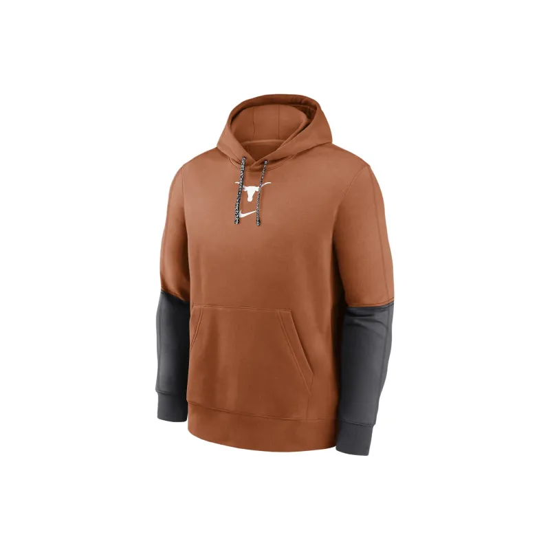 Nike Texas Longhorns Sideline Team Issue Club Men's Nike College Pullover Hoodie-0