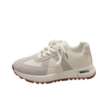 NTOZE Abrasion Resistant Breathable Low Top Casual Shoes Women's Beige