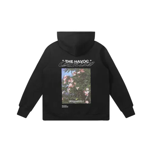 HARSH AND CRUEL Vintage Photography Floral Print Loose Fit Casual Hoodie Unisex