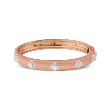 BUCCELLATI Rose Gold White Gold Diamond Bangles Women's Gold