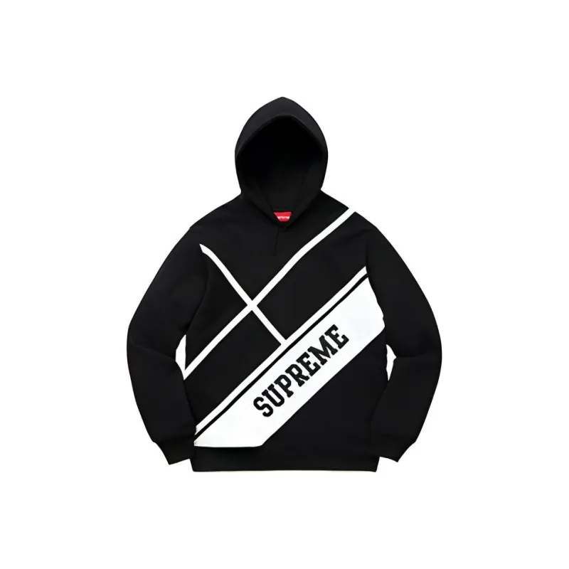 Supreme Diagonal Hooded Sweatshirt-0