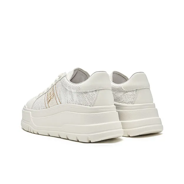 HR Height Increasing Abrasion Resistant Low Top Casual Shoes Women's Beige-3