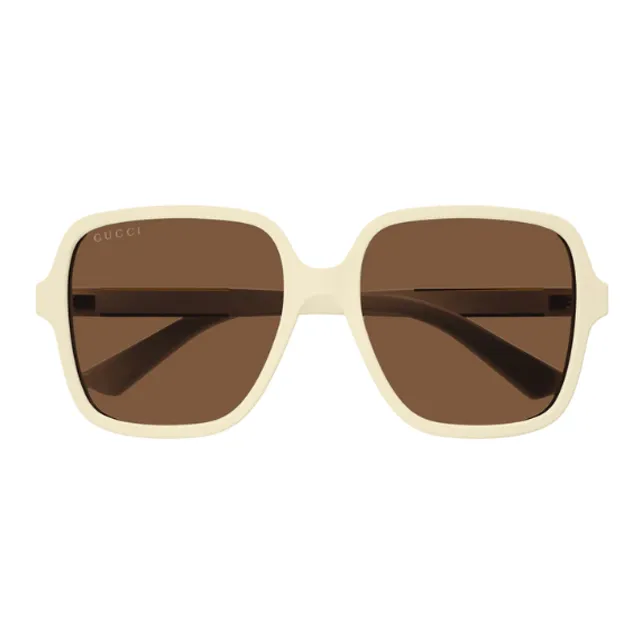 GUCCI Acetate Square Sunglasses Unisex White-1