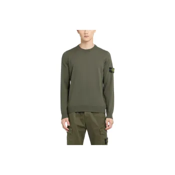STONE ISLAND Logo Patch Crewneck Jumper