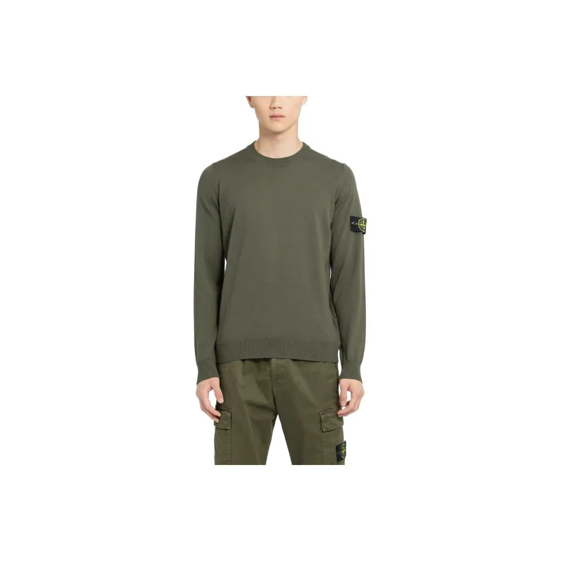 STONE ISLAND Logo Patch Crewneck Jumper-0