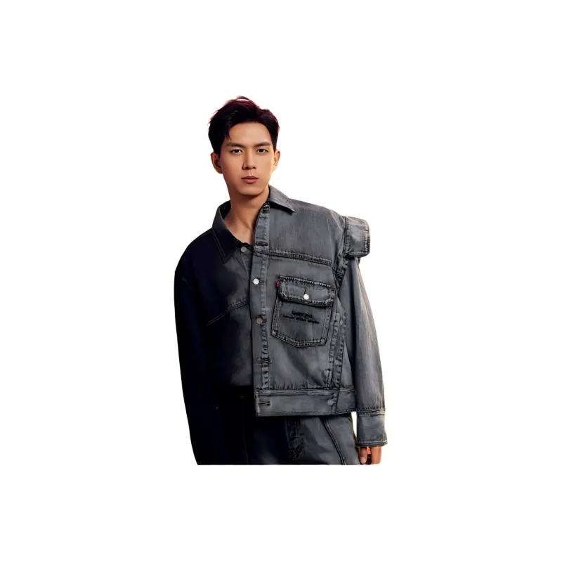 Levi's x XIANFENGXILIE Denim Jacket Unisex Black Gray-2