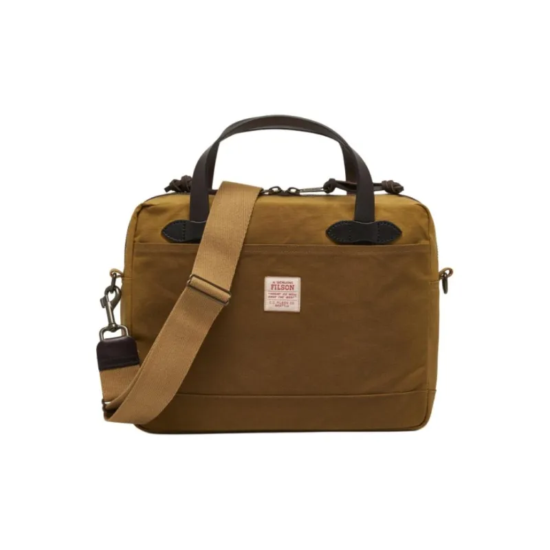 Filson Cotton One Shoulder Handbag Men's Dark Brown-0
