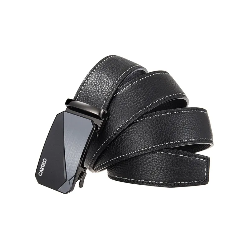 CARTELO Top Grain Cow Leather Belts Men's Width 3.5CM-2